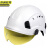 京洲实邦 黄色SF06-带护目镜款 护目安全帽建筑工程国标加厚冬季透气攀岩头盔JZSB-9123