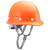 援邦 安全帽 工地 施工工程安全帽头盔 建筑 防砸抗冲击 玻钢型安全帽插扣 橙色 均码