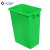 和一可塑 塑料翻盖垃圾桶 加厚干湿分类摇盖垃圾筒大号户外环卫商用可回收厨余 弹盖60L无盖绿 450*310*750mm