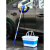 钓鱼桶鱼护桶一体装鱼多功能折叠桶户外洗车长方形洗拖把水桶 多功能折叠水桶10L蓝白色带盖打水绳