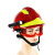 锐麻 F2消防救援头盔 头部防护防砸抢险救援头盔 带灯消防救援安全帽 F2头盔+头灯 均码*1顶 