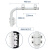 敏宏士MHS-4040Z监控双头枪机横杆支架室外路灯电线杆抱箍加长杆高速球机抱柱横臂支架0.4米 MHS-4100LQ【双鸭嘴+球机+壁装】1米