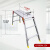 金锚 欧标铝合金平台梯子工作梯子LFD90AL12X平台长度1.2米平台高度0.74米