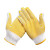 普辛(PUXIN) 点胶点塑手套 劳保手套加厚耐磨防滑涂胶手套工地工作棉纱线手套 黄色点胶手套12付