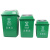 金诗洛 摇盖垃圾桶 分类带弹盖环卫加厚塑料翻盖户外垃圾桶 灰色(其他垃圾)60L JM0089
