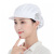 阿力牛 ATH-022 工作帽子 女车间工厂防尘透气 食品厂包头 卫生餐饮 厨师帽 半网白色 