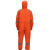 钢米 DJ0011 冬季防水带帽防寒保暖连体工作服棉服加厚 XX(L180) 橙色