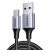 绿联（UGREEN）type-C数据线USB3.0快充线充电器转接线传输通用华为P50pro荣耀50 US187 深灰色 1米30533