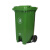 工者户外垃圾桶 环卫分类塑料垃圾桶 绿色120L加厚+中间脚踏定制GZ-22