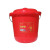 珠塑（ZHUSH）塑料提水桶 加厚耐用圆形收纳桶清洁洗衣桶大容量水桶 518好日子桶带盖18L