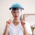 LISM口罩餐饮专用透明厨师面罩级塑料厨房餐厅防口水罩微笑一次性 防油溅面罩蓝顶款