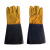 福安特劳（F）二层皮革袖长款电焊手套隔热焊接劳保安全防护 工作焊工手套 长款黄黑37CM 均码