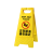 A字牌折叠塑料加厚人字牌告示牌警示牌黄色禁止停车泊车小心地滑指示牌提示牌 电梯检修中.禁止使用
