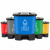 兰诗（LAUTEE）HX-40 脚踏分类垃圾桶  物业办公室带盖单格垃圾桶 40L灰色-其他垃圾