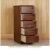 实木文件柜室矮柜带锁木质柜抽屉式柜子50宽的桌下柜 45宽76高白 49宽61高咖啡色3层带锁