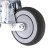 海斯迪克 HK-5098 减震轮 万向减震脚轮 人造胶TPR弹簧手推车工业转向减震轮 3寸万向(载重75kg)