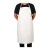 尔苗 皮围裙 挂脖防水围裙 无袖加厚防油厨房劳保围裙皮罩衣 白色 1件装