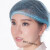 一次性帽子厨房厨师餐饮帽透气防掉头发工作头套头罩网帽 22寸蓝色 共2000只