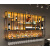 芝易酒柜展示柜现代简约吧台酒柜靠墙壁挂式置物架工业风酒吧铁艺展示 A款100*20*120 黑色 （ 带灯 ）
