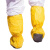 防化鞋套防耐酸碱化学品防滑防水PVC靴套危化品车间液体防护 黄色(100双) 均码