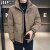 吉普（JEEP）压皱特殊面料轻薄羽绒服男冬季2024新款短款时尚保暖外套 咖啡色 2XL