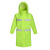 齐力安 长款风衣式雨衣 环卫工人园林绿化防水反光雨衣 荧光绿 L