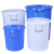 昂来瑞特 塑料圆桶大号水桶 100升 带盖 白色/蓝色（无颜色备注随机发货）（交货期7个工作日）