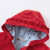 戴维贝拉童装女童外套冬装新款女宝宝连帽上衣儿童保暖洋气衣服公主棉服 红色加厚款 73cm（建议身高66-73cm）
