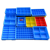 长方形塑料盒子分格箱零件多格螺丝盒整理盒周转箱定制 大6格箱蓝色外径440320102 蓝色新料