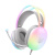 ONIKUMA电脑耳机头戴式有线电竞游戏耳机带麦克风猫耳朵男女生主播吃鸡降噪耳麦发光台式机笔记本通用耳机 X25雾透白RGB发光+粉色猫耳版