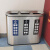 迪恩斯（DEANS）不锈钢垃圾桶室内分类垃圾桶大号商用三分类果皮箱商场公共场合高档垃圾箱 218X3