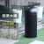 欧式餐厅咖啡店公共商用卫生间大容量摇盖式翻盖头垃圾桶 港式垃圾桶砂钢HX