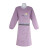 大杨1959两朵花彩棉拉链大口袋罩衣 1条 厨房餐厅工作服 清洁防污长袖围裙 紫色 定制