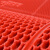 鸣固 PVC地垫 内六角镂空防滑 隔水过道厨房厕所游泳池卫生间 多拍不截断 红色 1.2米宽*1米长*4mm厚度