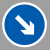谋福（CNMF）交通标志指示牌 停车场标识牌可定制【靠右侧道路行驶-贴高亮反光膜UV（加铝槽和抱箍）】