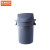 京洲实邦   加厚圆形塑料带盖带轮子可移动大容量垃圾桶B 120L斜盖弹盖垃圾桶不带轮