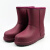 定制适用于女士雨鞋冬季加绒保暖雨靴中筒防滑水鞋加厚EVA泡沫靴 加棉酒红色 36.37