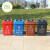分类垃圾桶摇盖式大号室外咖啡色干湿垃圾桶塑料桶方形 40L上海分类带盖蓝色(可回收)