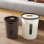 卫洋WYS-593 塑料压圈垃圾桶 酒店办公司简约圆形垃圾纸篓 咖啡色大号