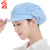 者也 防尘透气工作帽 纺织车间食品工厂卫生餐饮厨师包头帽可定制Logo 帽檐款全布式水蓝色