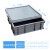 加厚正方形周转箱塑料零件盒收纳正方型塑料箱收纳盒工具箱物流箱 单格蓝色400x400x130mm