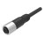 兆龙 非屏蔽型PUR护套传感器电缆组件 M12-A-5芯母直头-5米/根-ZL7403A351黑色 现货速发