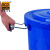 爱柯布洛 塑料清洁水桶 大容量收纳桶手提式铁柄圆形桶60L 带盖储水约117斤蓝色221430