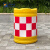 交通反光膜防撞桶圆柱形警示吹塑滚塑沙桶路口防护塑料警示桶 400*700mm黄色 吹塑