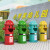 庄太太【绿色小号88cm】垃圾桶幼儿园卡通分类垃圾桶消防主题公园户外垃圾箱