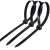 贝诺仕 自锁式捆绑尼龙扎带理线带 塑料卡扣捆绑带束线扎线带 4*200黑色（2.7MM宽） 50根