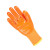 牛郎星劳保手套胶皮手套 防滑耐磨舒适  户外防护手套毛圈保暖加绒手套 橙色 10付/包