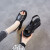 萱俪妮（XUANLINI）时尚装坡跟皮凉鞋女士室外穿夏季新款百搭增高跟松糕厚底鱼嘴鞋子 米白色-803-1 37