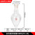 闽玻梨形烧瓶实验透明棕色鸡心瓶19/24标准磨砂口玻璃梨形样品瓶 白100ml/19口