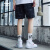 李宁（LI-NING）【k】李宁短卫裤男士BADFIVE系列篮球系列夏季男装透气运动裤AKS 黑迷彩-3 M